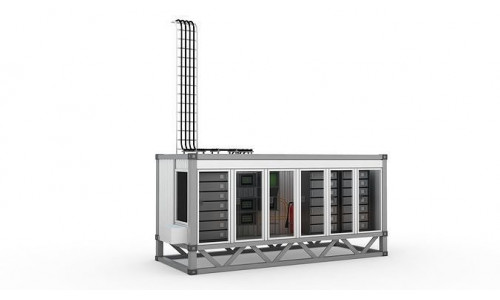 Portable Container Power House system Low-poly 3D model