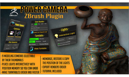 Power Camera ZBrush Plugin 3D model