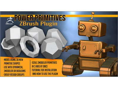 Power Primitives ZBrush Plugin 3D model