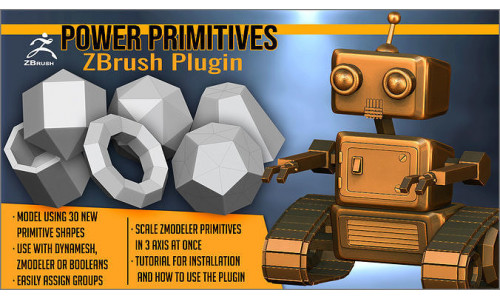 Power Primitives ZBrush Plugin 3D model
