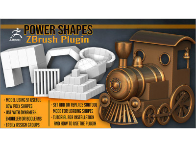 Power Shapes ZBrush Plugin 3D model