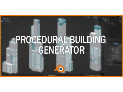 Procedural Building Generator For Blender Low-poly 3D model