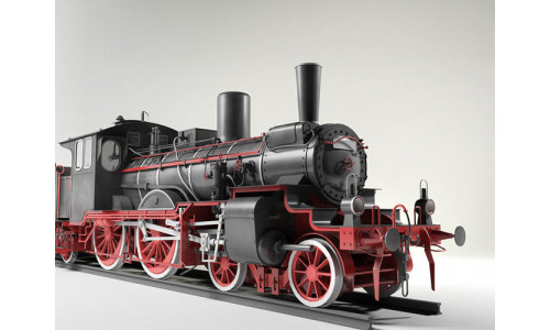 Prussian P4 BR36 Steam Locomotive 3D model