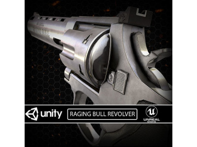 Raging Bull Revolver Low-poly 3D model