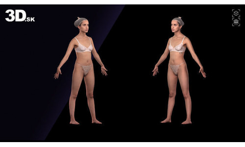 Raw A Pose Paulina Nores 3D model