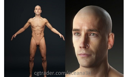Realistic Male Unreal Engine Rigged 3D model