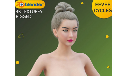 Realistic Young Hot Cute Girl 246 - Rigged - 4K Textures Low-poly 3D model