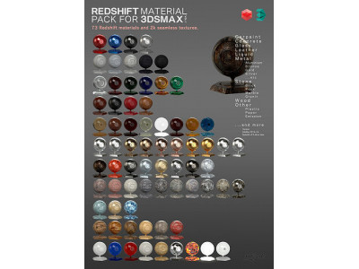 REDSHIFT MATERIAL PACK FOR 3DSMAX VOL1  3D model