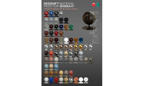 REDSHIFT MATERIAL PACK FOR 3DSMAX VOL1  3D model