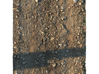 Rocky narrow road material Low-poly 3D model