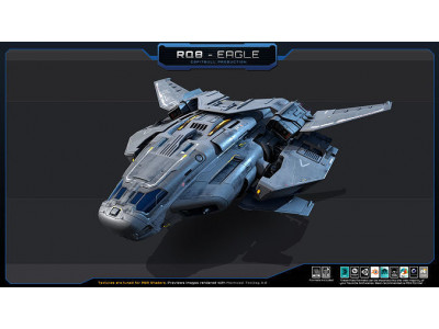 RQ8 Eagle - Fighter Low-poly 3D model