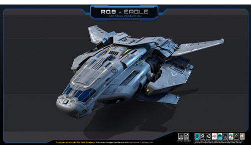 RQ8 Eagle - Fighter Low-poly 3D model