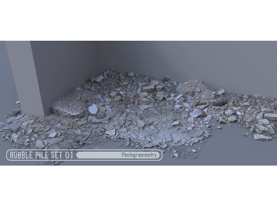 Rubble Pile Set 01 Low-poly 3D model