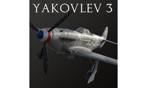 Russian Soviet fighter aircraft Yakovlev Yak 3 3D model