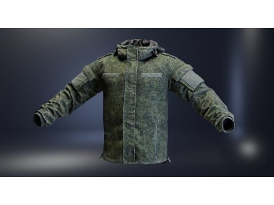 Russian VKPO Ratnik Layer 8 Winter Coat Low-poly 3D model
