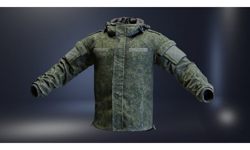 Russian VKPO Ratnik Layer 8 Winter Coat Low-poly 3D model