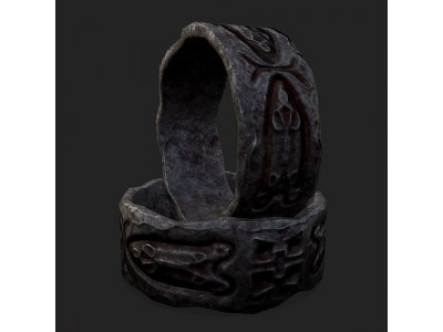 Rusting Medieval Iron Ring Low-poly 3D model