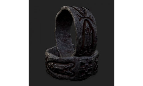 Rusting Medieval Iron Ring Low-poly 3D model