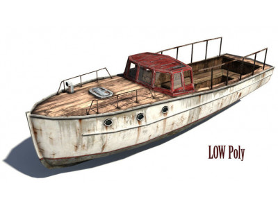Rusty boat 2 Low-poly 3D model