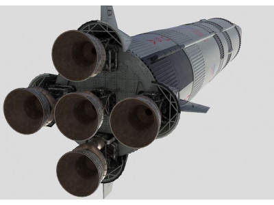 saturn-5 rocket 3D model