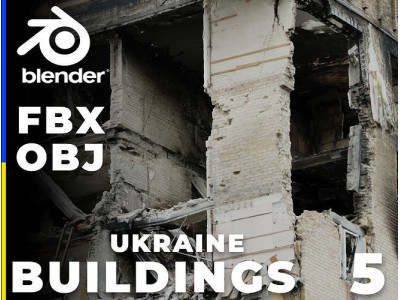 SCANS from Ukraine  Buildings set 5 Low-poly 3D model