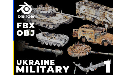 SCANS from Ukraine Military set 3 Low-poly 3D model