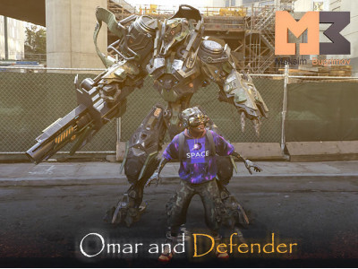 Sci fi Character 010 Omar And Defender Low-poly 3D model