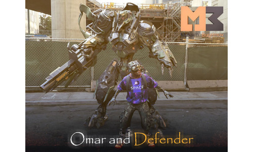 Sci fi Character 010 Omar And Defender Low-poly 3D model