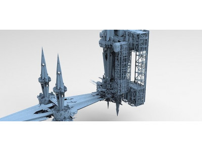 Sci fi Core crystal Shard Bridge Building Shards 2 3D model