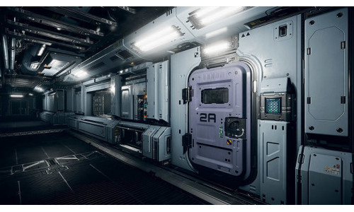 Sci-Fi Facility Sector 43 Low-poly 3D model