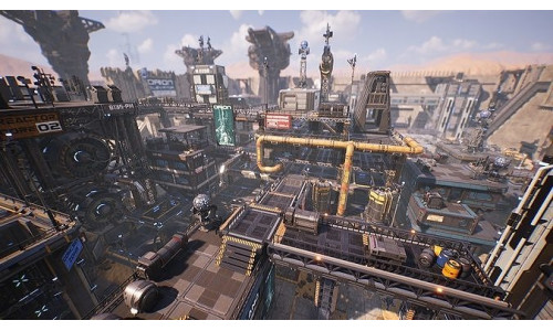 Sci-Fi Industrial Base - Unreal project Low-poly 3D model