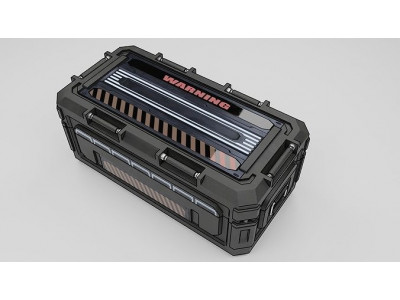 Sci-fi Military Box Low-poly 3D model