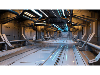 Sci-Fi Modular Corridor 2  3D model