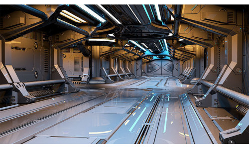 Sci-Fi Modular Corridor 2  3D model