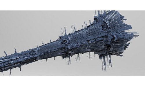 Sci-fi Opera House Ship 3D model