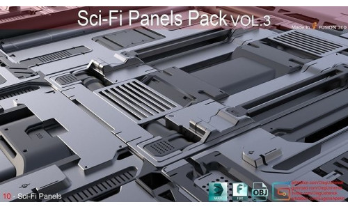 Sci-Fi Panels vol 3 3D model