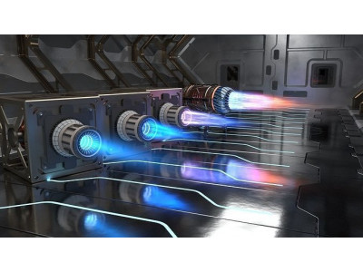 Sci Fi plasma engines and exhausts 3D model