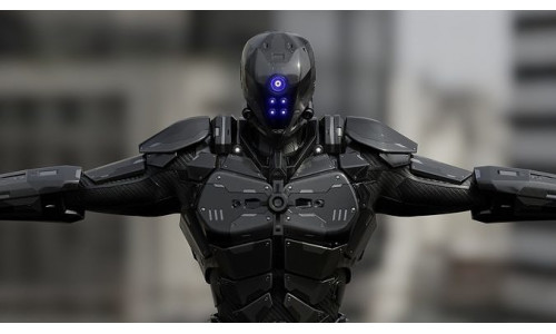 Sci-fi Soldier Combat Suit  Low-poly 3D model