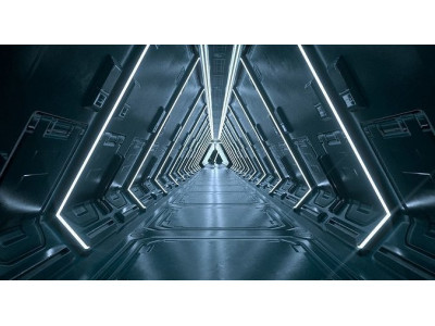 Sci-fi Tunnel Low-poly 3D model