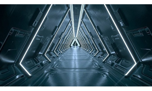 Sci-fi Tunnel Low-poly 3D model