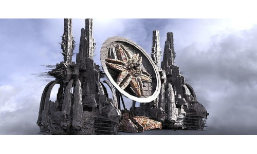 Sci Fi Wraith Satellite City Towers 3D model