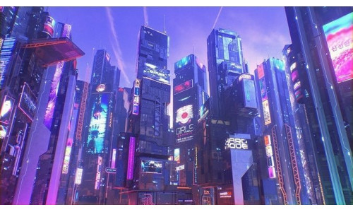 Scifi building Cyberpunk Futuristic building Kitbash Bundle 3D model