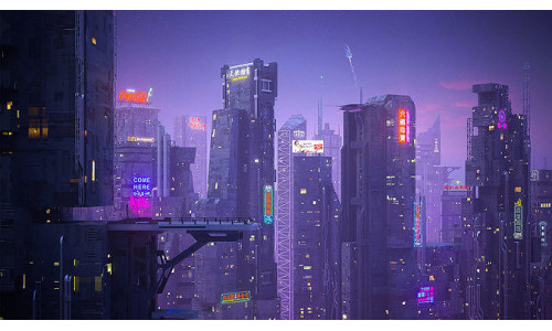 Scifi building  futuristic building Low-poly 3D model