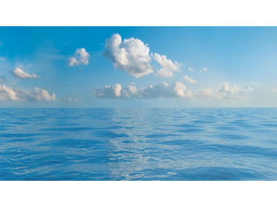 Seascape background with seamless sky panorama 3D model