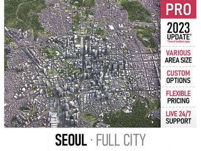 Seoul Low-poly 3D model