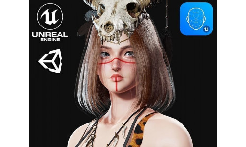 Shaman Girl - Game Ready Low-poly 3D model