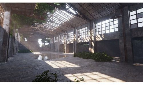 SHC Abandoned Factory hall Low-poly 3D model