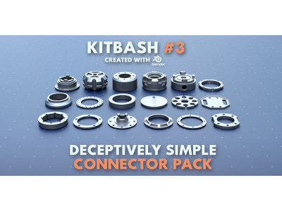 Simple Connector Kitbash Pack 3 3D model