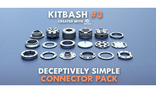 Simple Connector Kitbash Pack 3 3D model