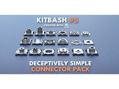 Simple Connector Kitbash Pack 5 3D model